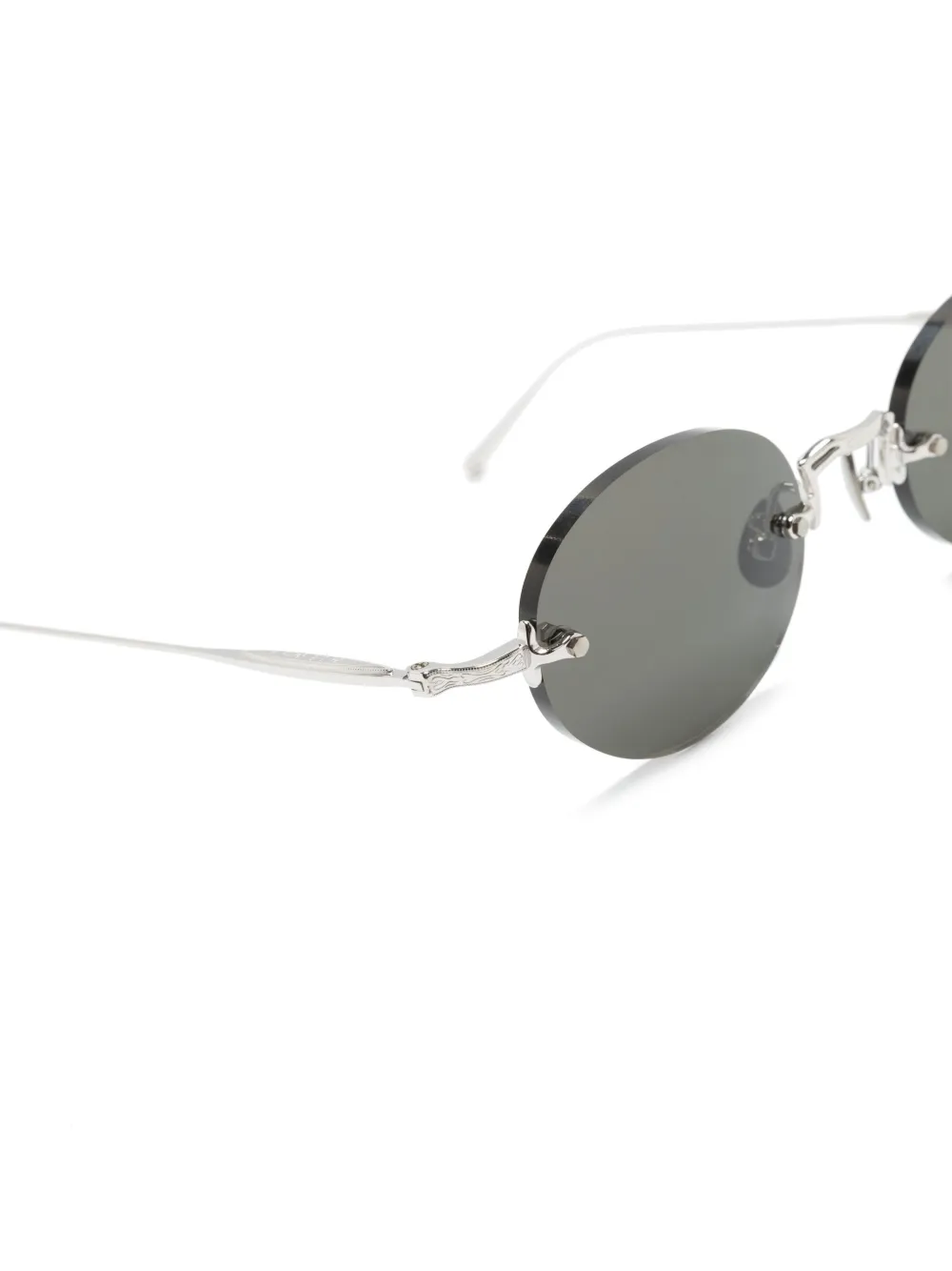 Matsuda Zonnebril met rond montuur Zilver