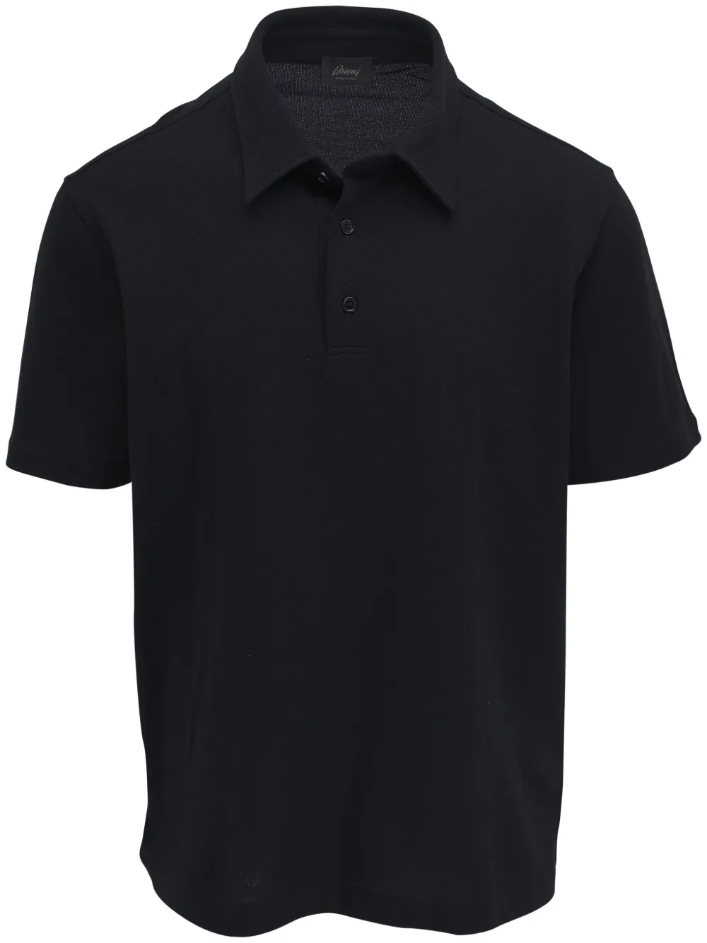 Brioni cotton short-sleeve polo shirt | Black | Image 1