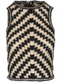 ZIMMERMANN crochet-knit top - Black