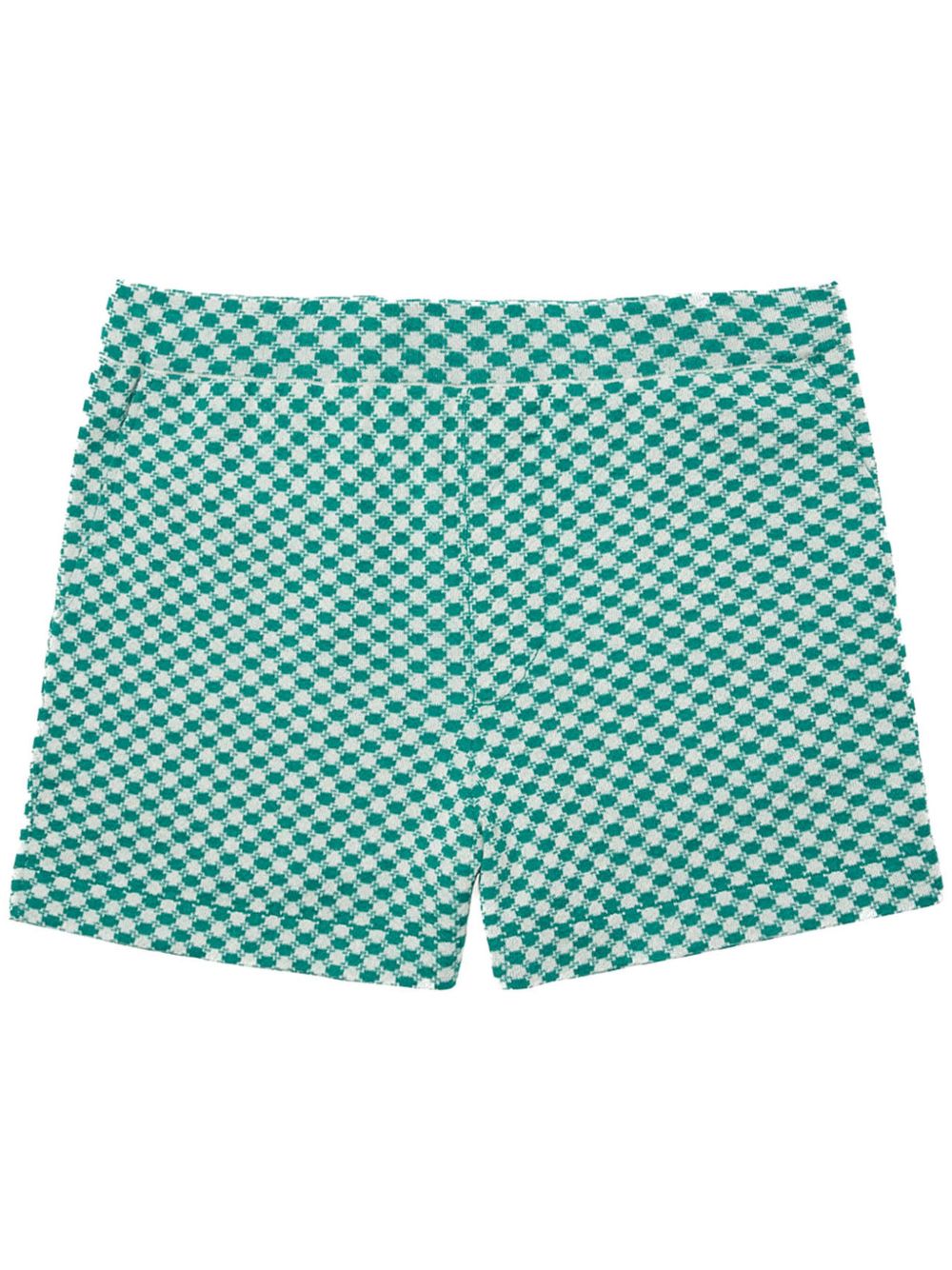 geometric-print shorts