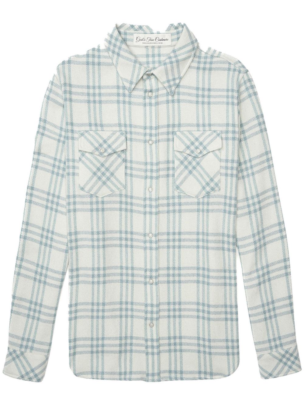 checked cashmere shirt