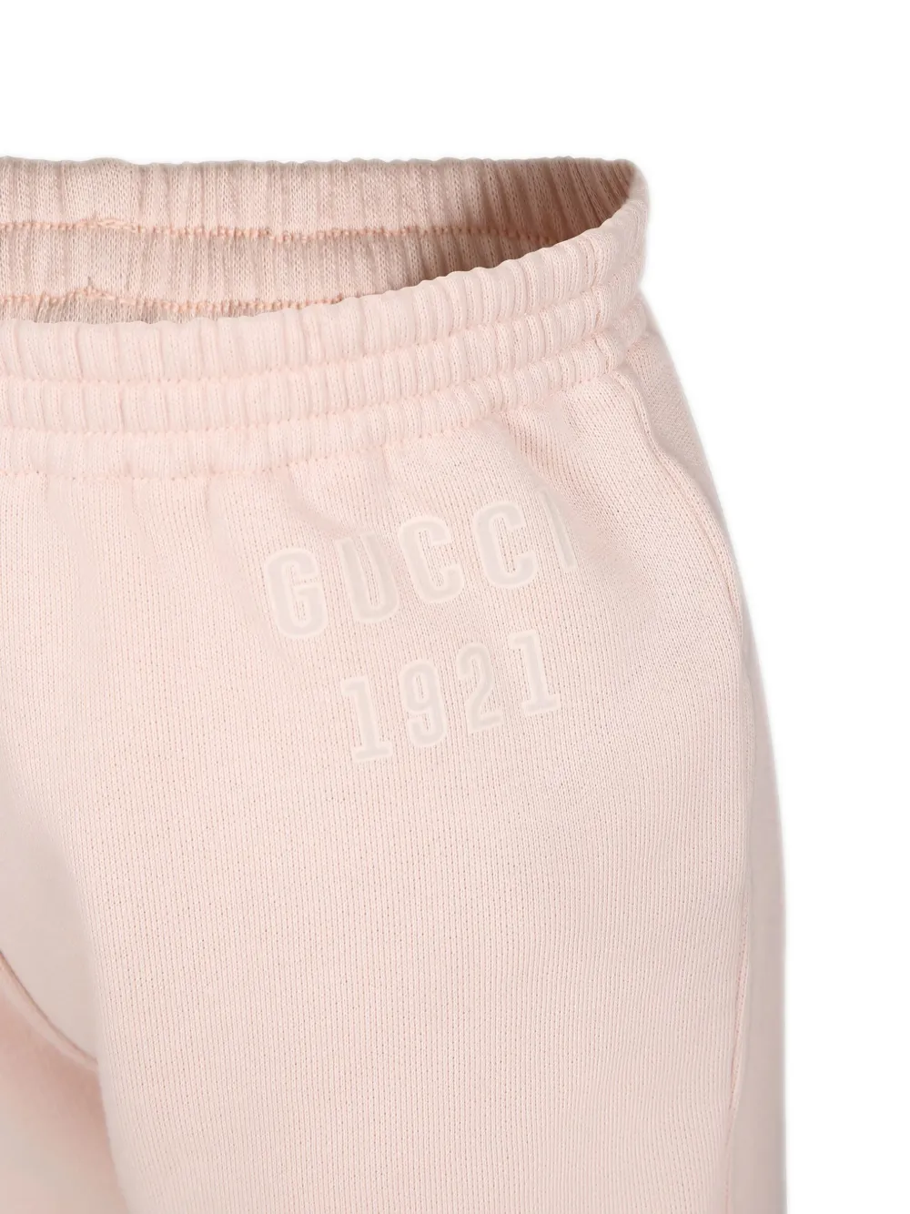 Gucci Kids Katoenen broek met geborduurd logo 6341 Pink
