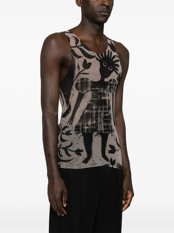 Botter mix-print Mesh Vest | Neutrals | FARFETCH