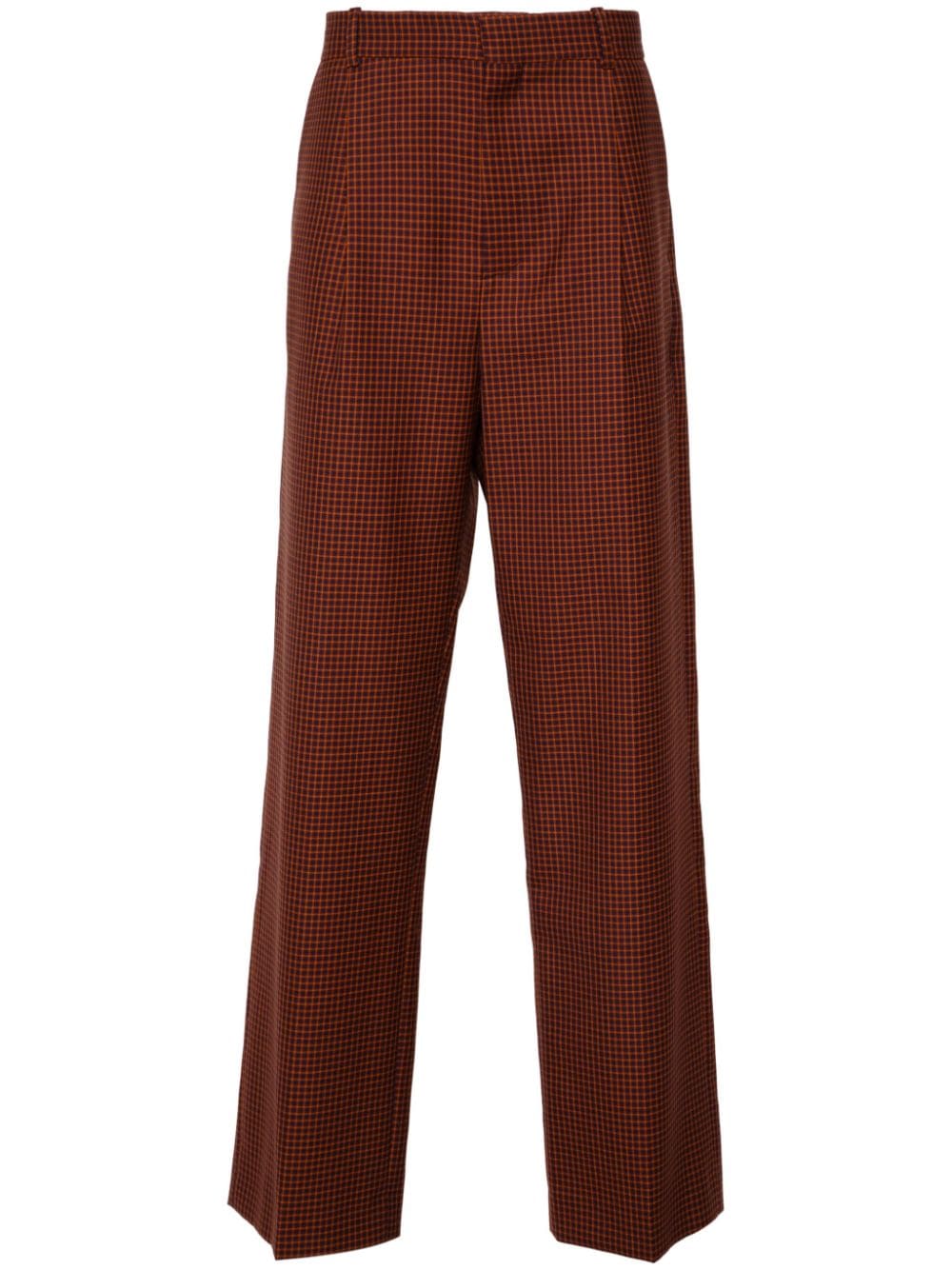 Shop Botter Checked Trousers In Red