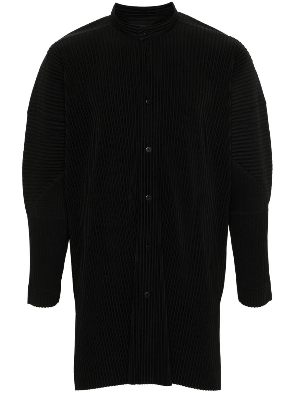 Issey Miyake March Pleated Shirt In Black