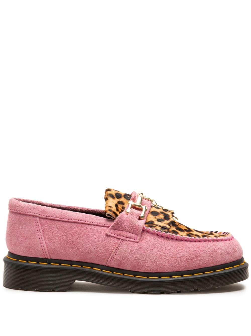 Dr. Martens Adrian leopard-print suede loafers Pink
