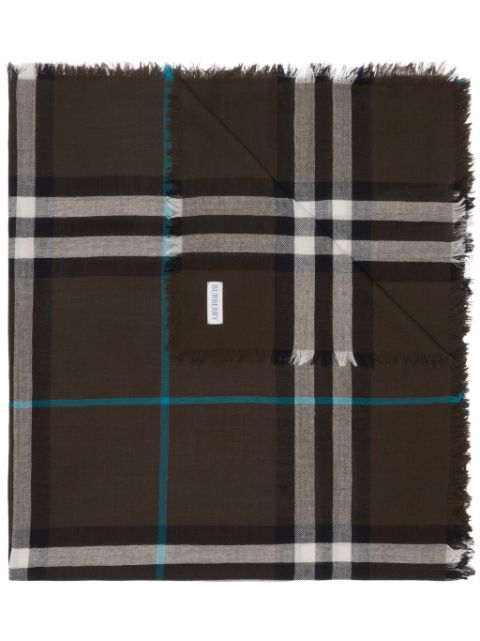 Burberry check wool scarf Men