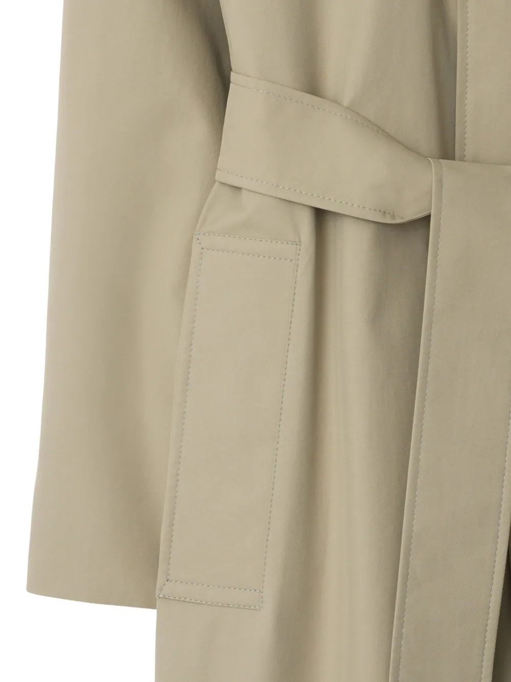 Shop Burberry Cotton Gabardine Coat In 褐色