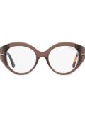 TOM FORD Eyewear round-frame glasses - Brown