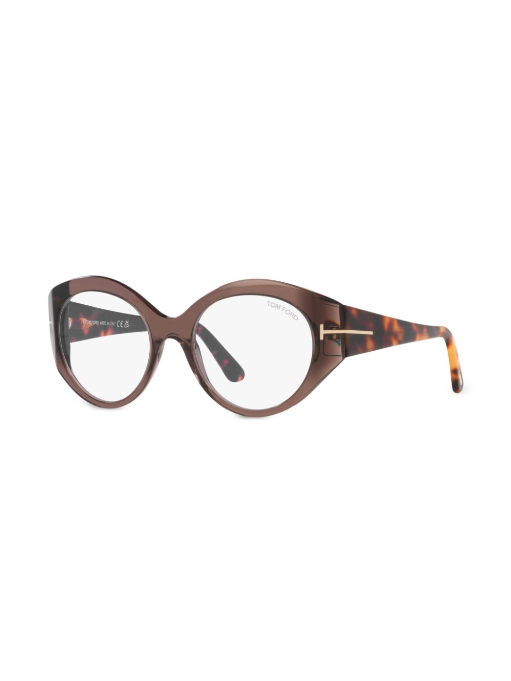 TOM FORD Eyewear round-frame glasses - Brown