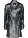 CHANEL Pre-Owned 2008 double-breasted silk trench coat - Grey