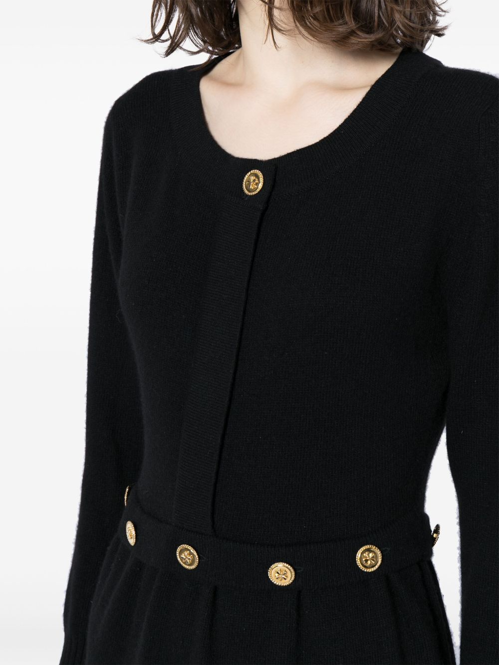 CHANEL 2000s Clover-button cashmere dress Women