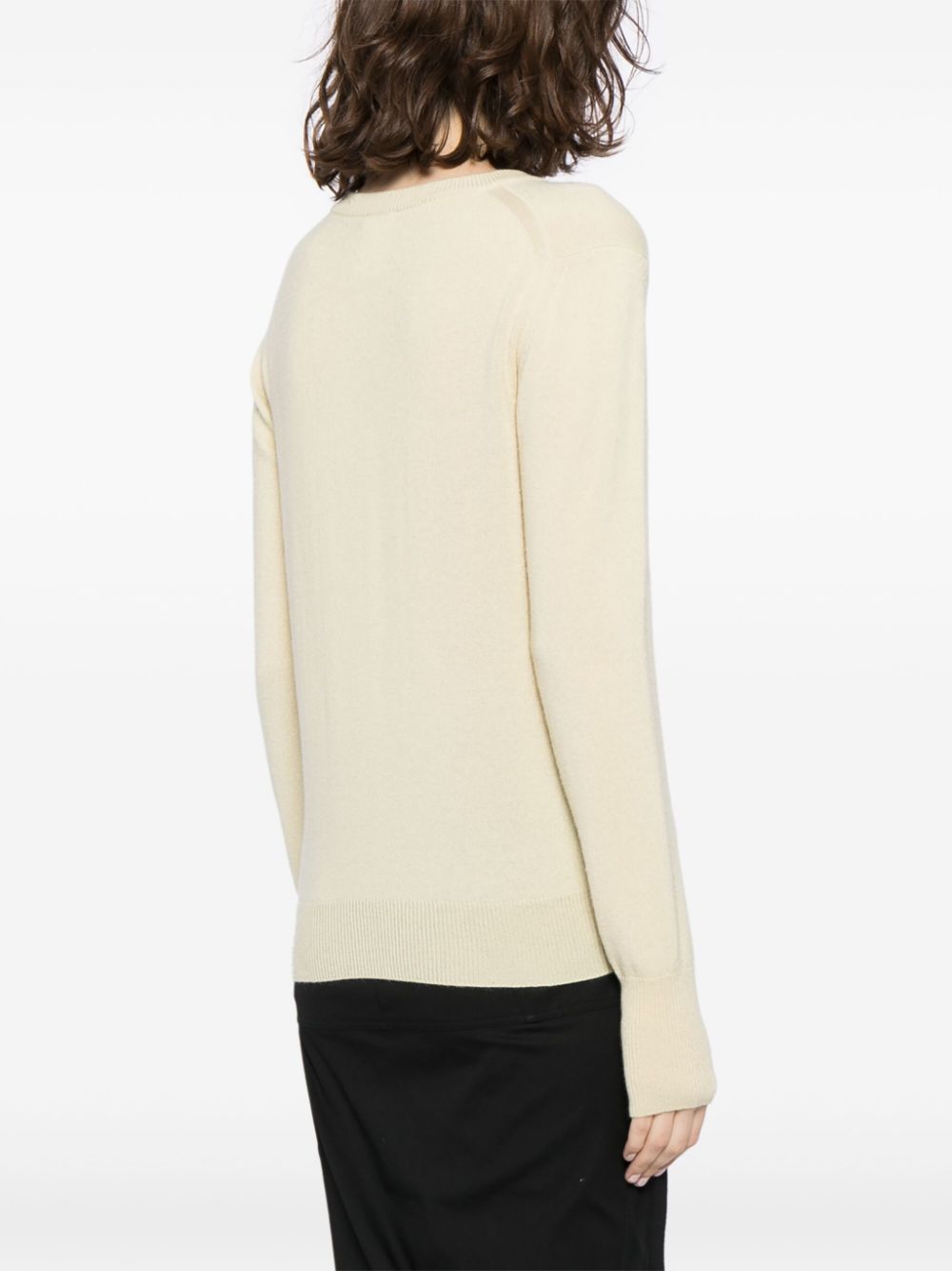 CHANEL 2000s butterfly applique cashmere jumper Women