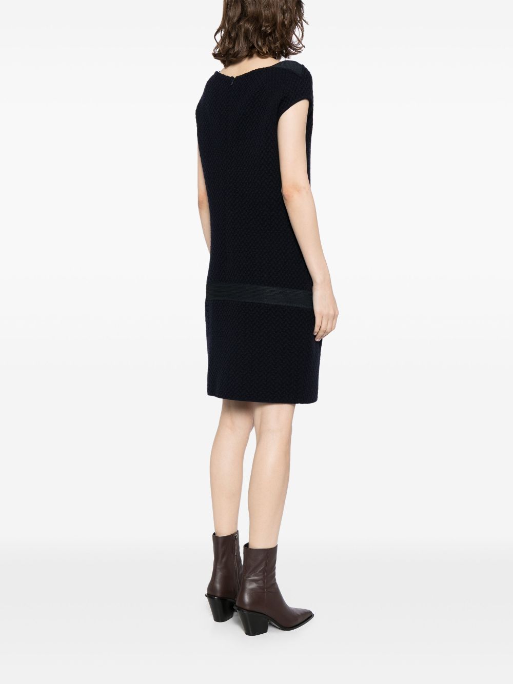 CHANEL 2012 dropped waist textured sleeveless dress Women