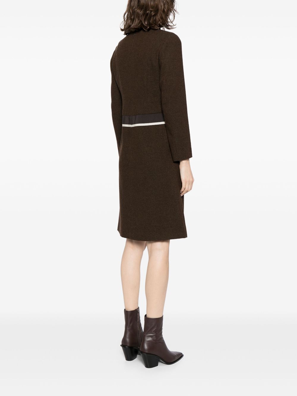 CHANEL 1999 panelled belt long-sleeved dress Women