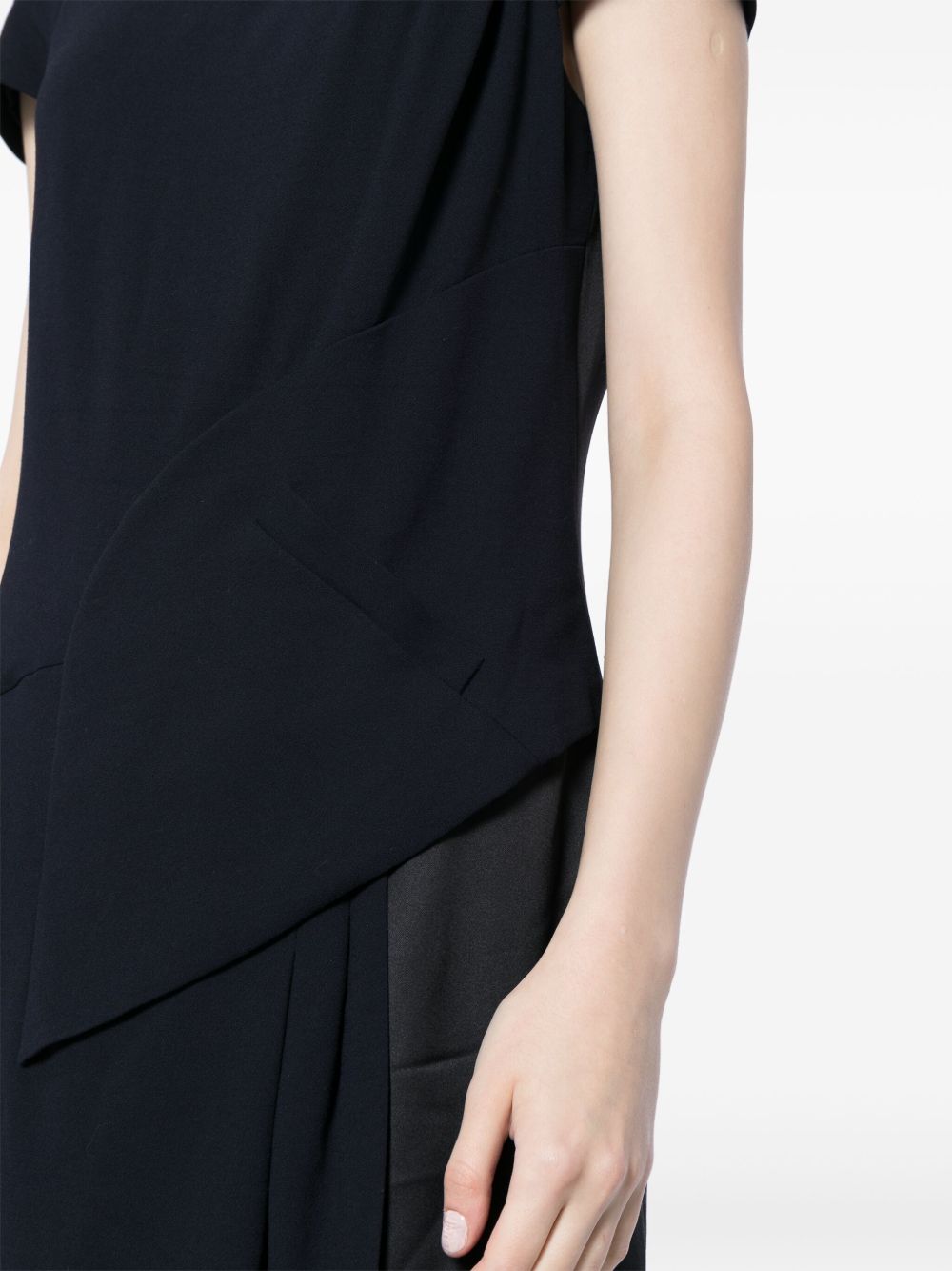 CHANEL draped satin midi dress Women