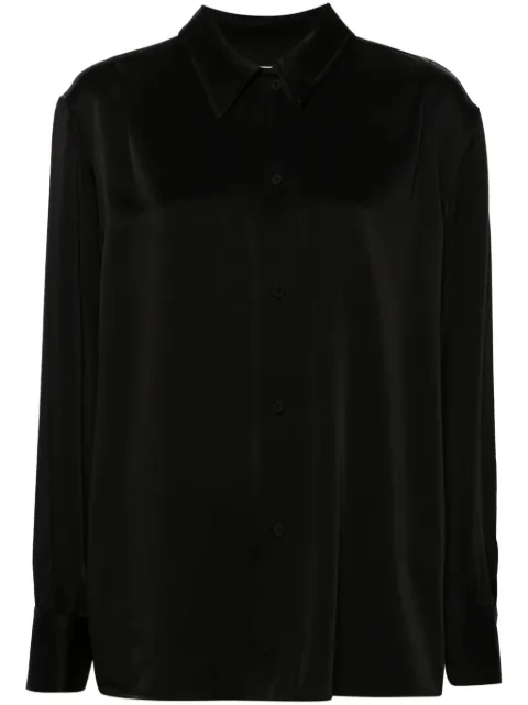 Jil Sander pointed-collar satin shirt
