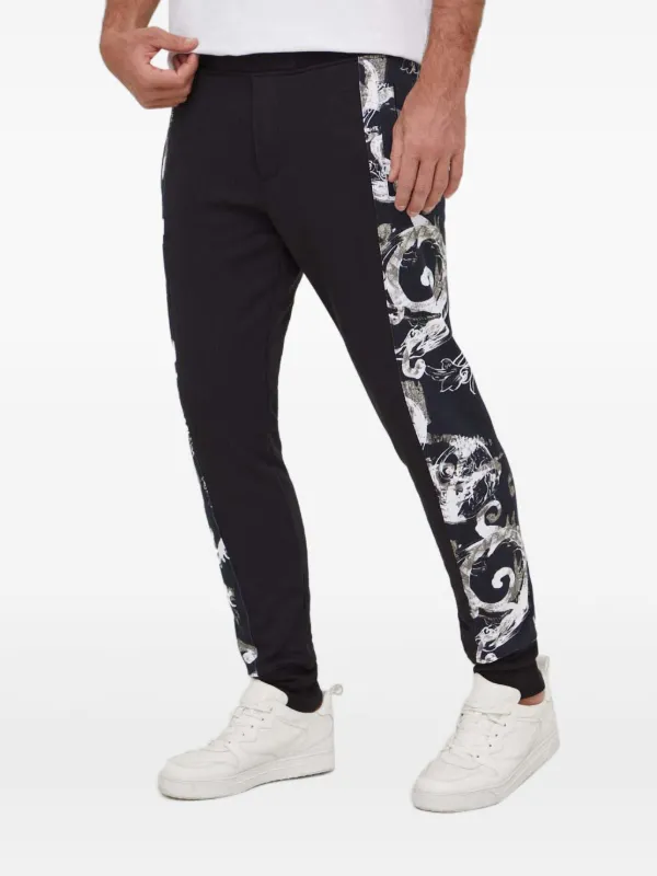 Versace Jeans Couture Printed Track Pants Black FARFETCH PH - Main Image