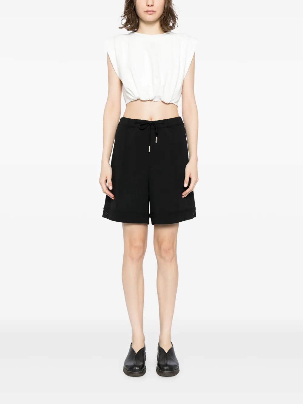 ZZERO BY SONGZIO Straight shorts met trekkoord Zwart