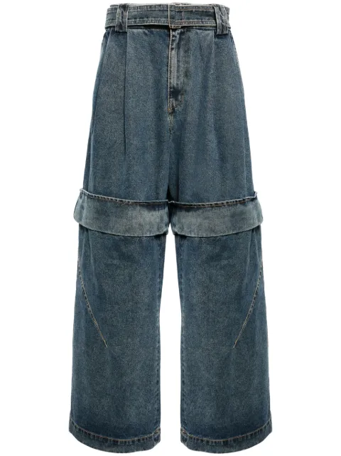 SONGZIO belted wide-leg denim jeans