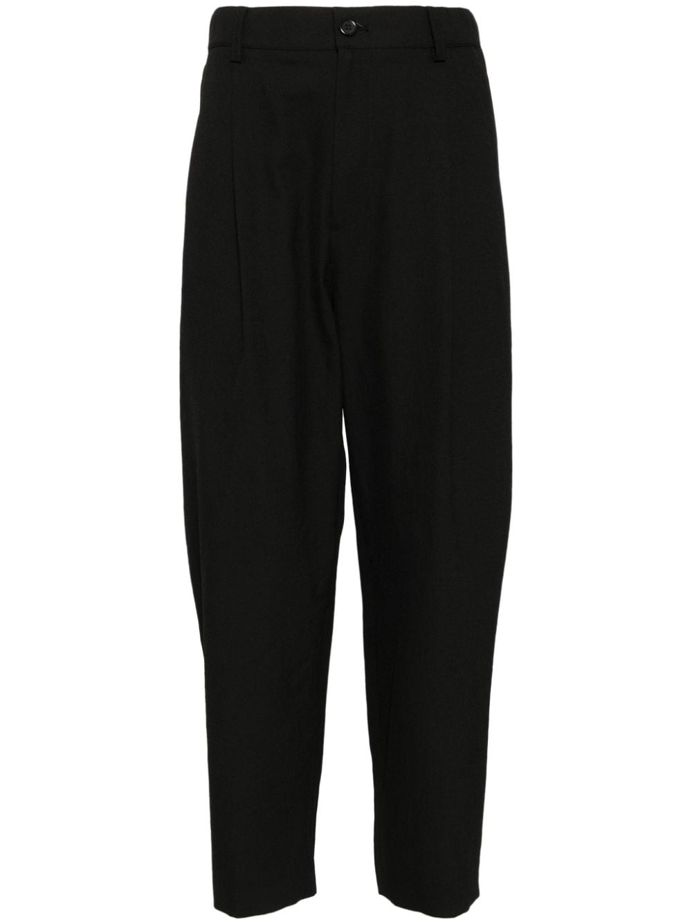 Songzio Drop-crotch Tapered Trousers In Black