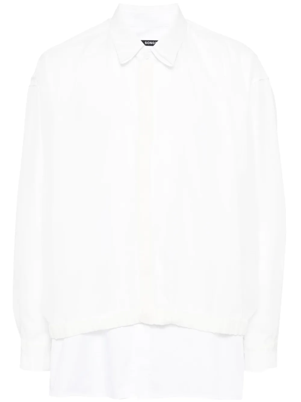 layered cotton shirt