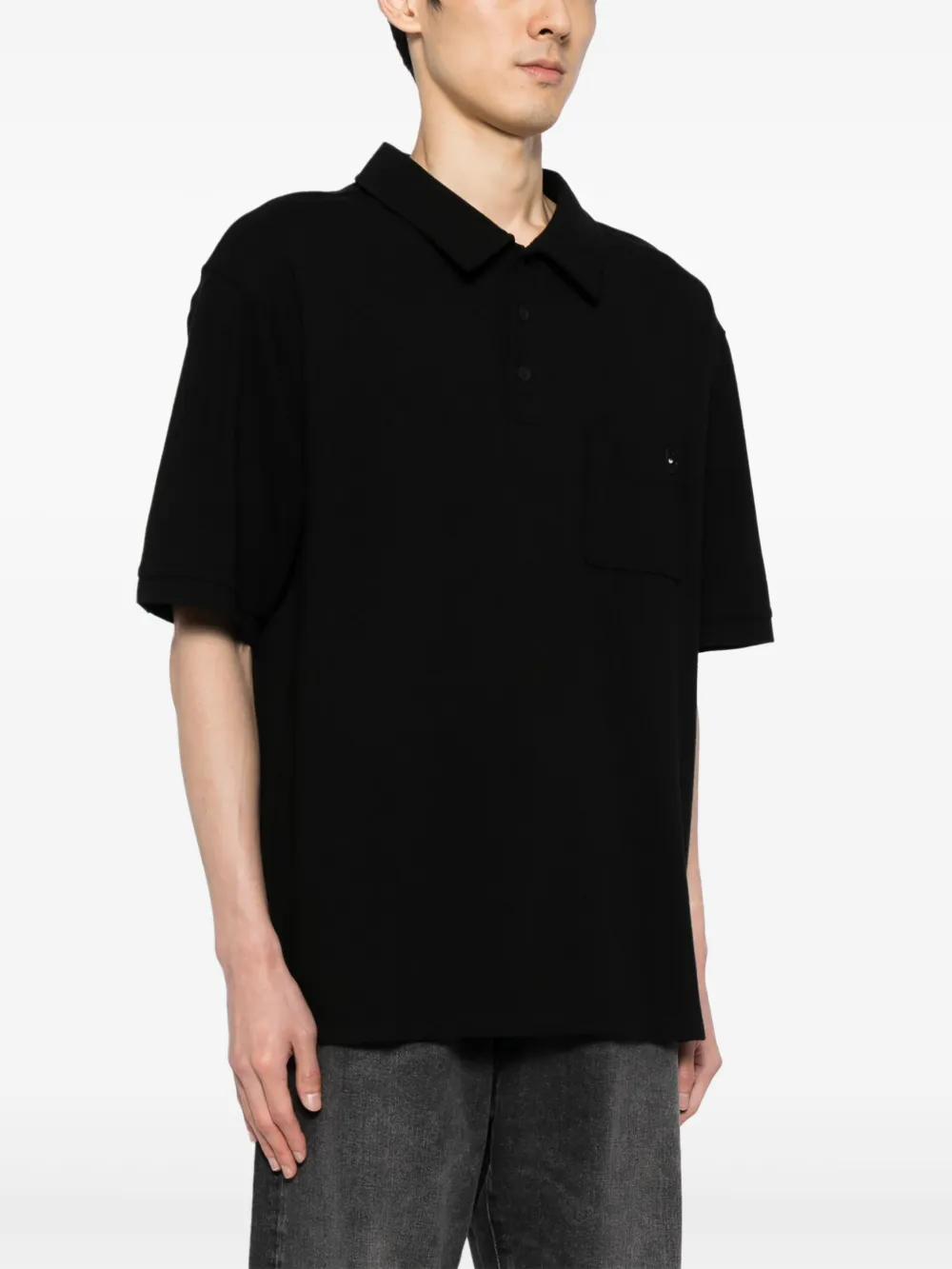ZZERO BY SONGZIO Poloshirt met geborduurd logo Zwart