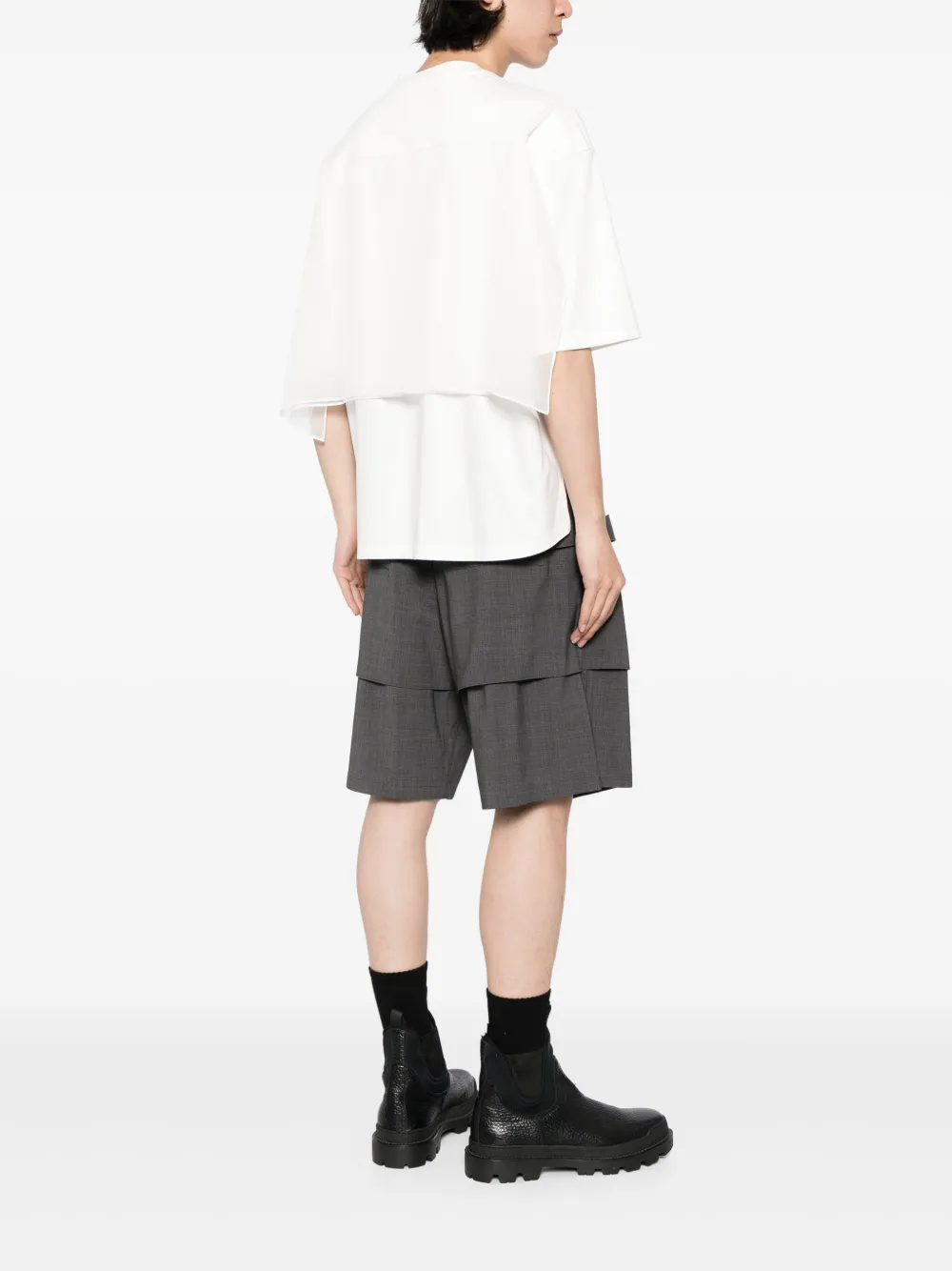SONGZIO T-shirt met geborduurd logo en vlak - Wit