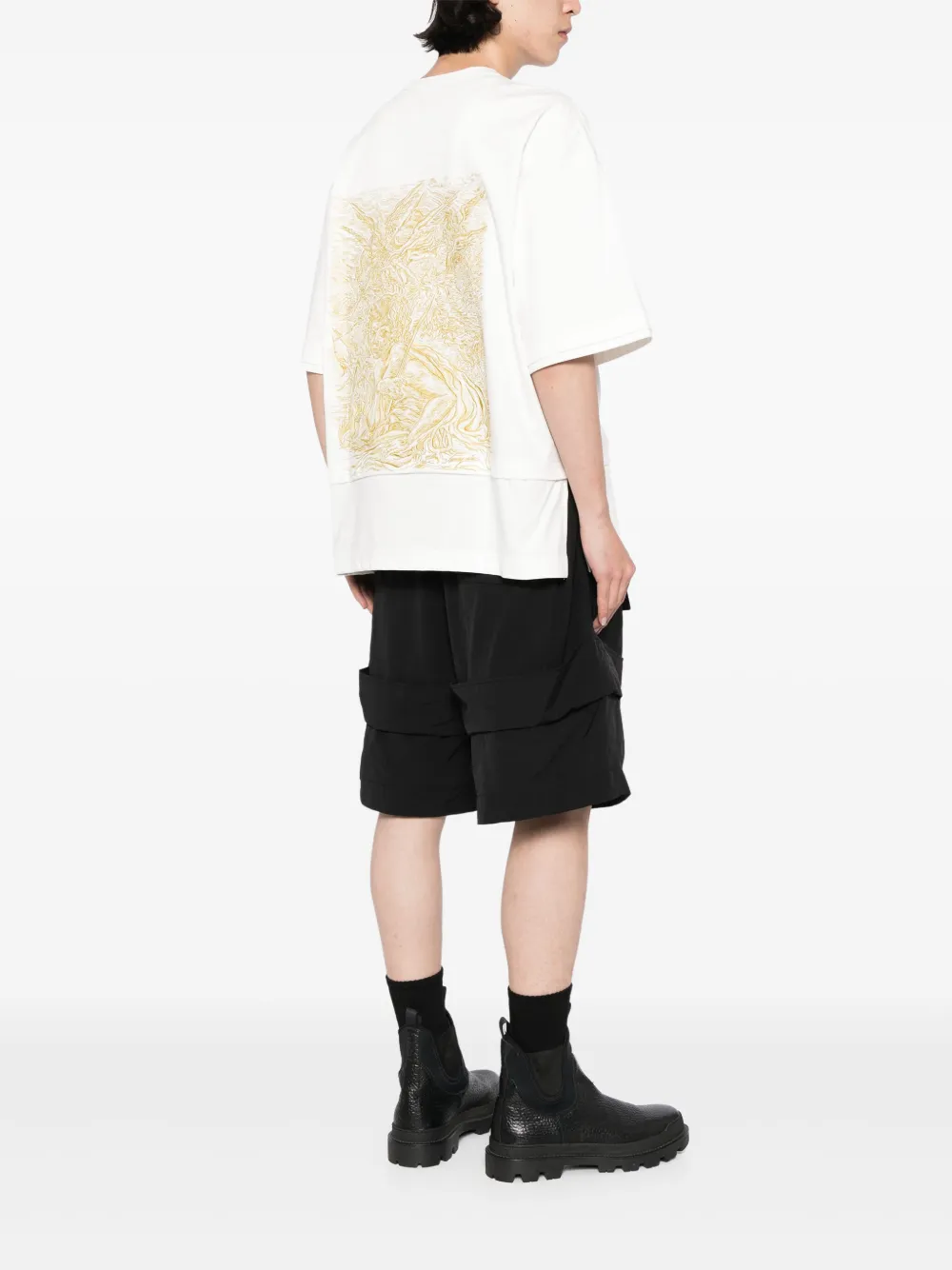 SONGZIO Katoenen T-shirt met print - Wit