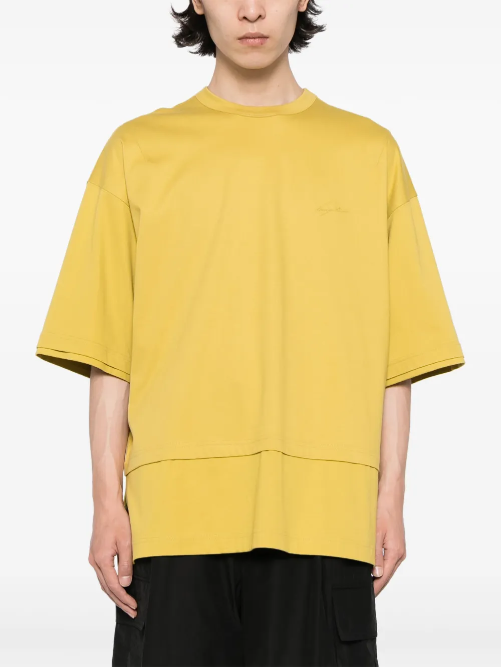 SONGZIO Katoenen T-shirt met print Geel