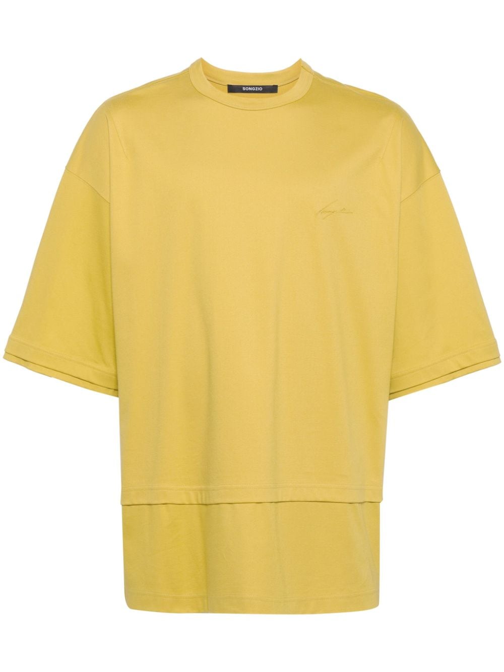 Songzio Pure Rebel Cotton T-shirt In Yellow