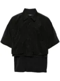 SONGZIO layered cotton shirt - Black