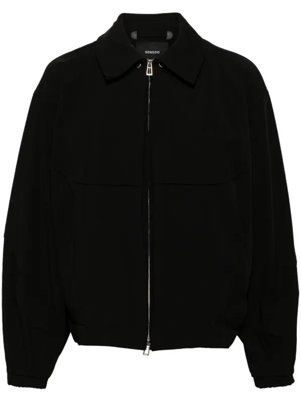 Collared zip up jacket discount