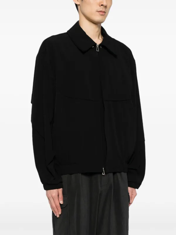 SONGZIO spread-collar zip-up Jacket | Black | FARFETCH JO