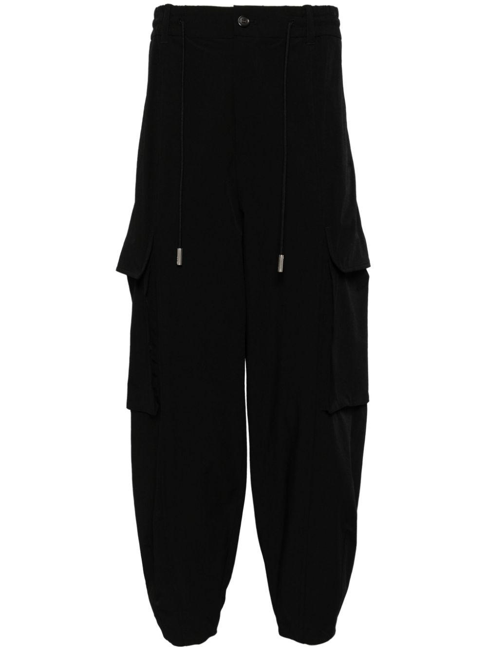 SONGZIO drop-crotch drawstring trousers - Black