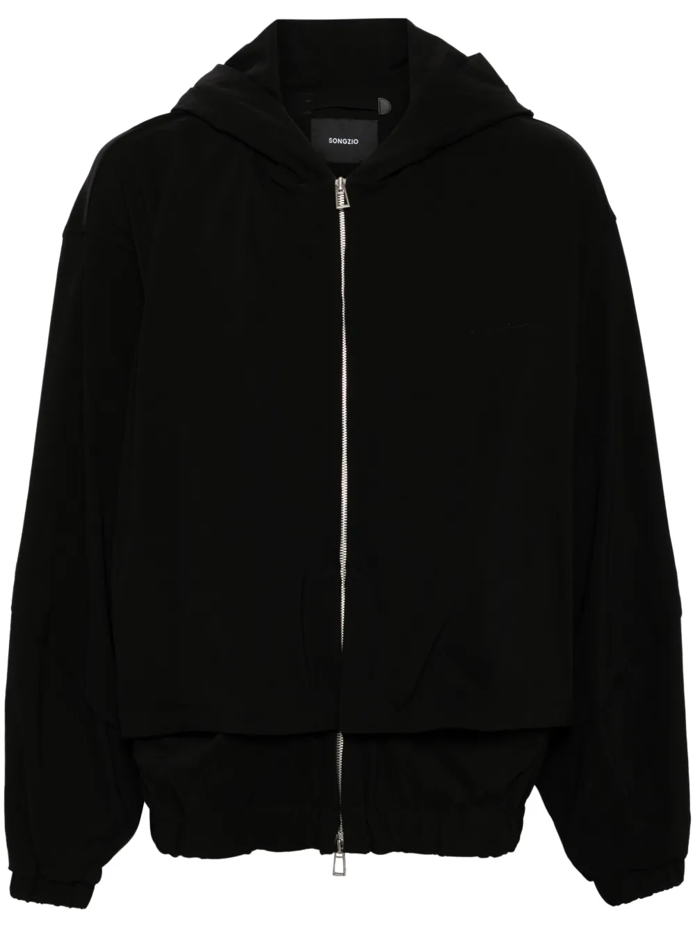 zip-up hooded jacket