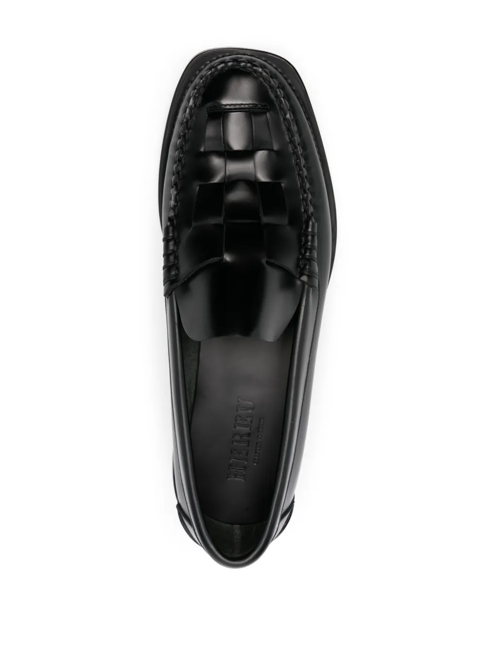 Hereu Nombela interwoven leather loafers Black