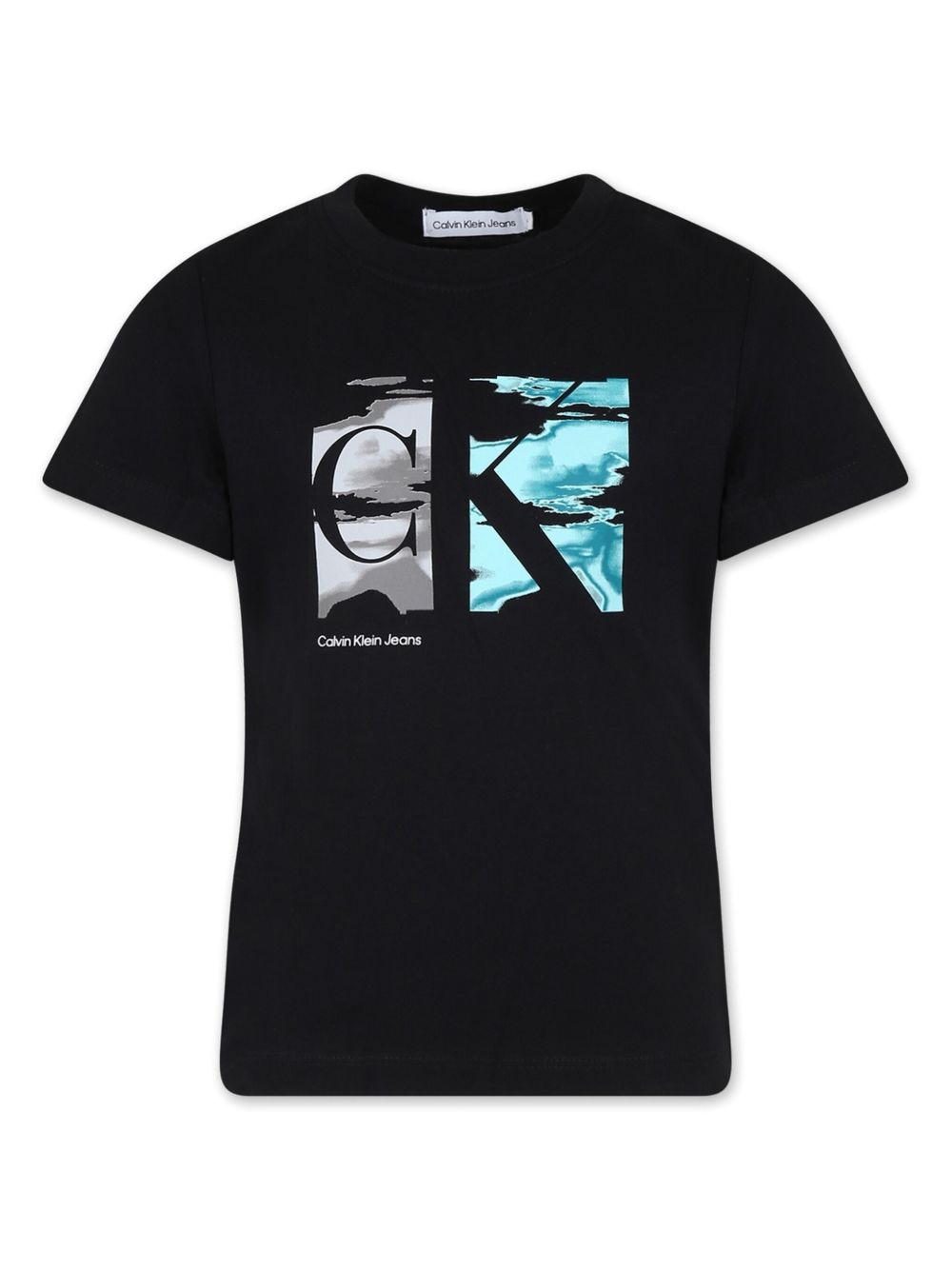 Calvin Klein Kids monogram-print T-shirt - Black