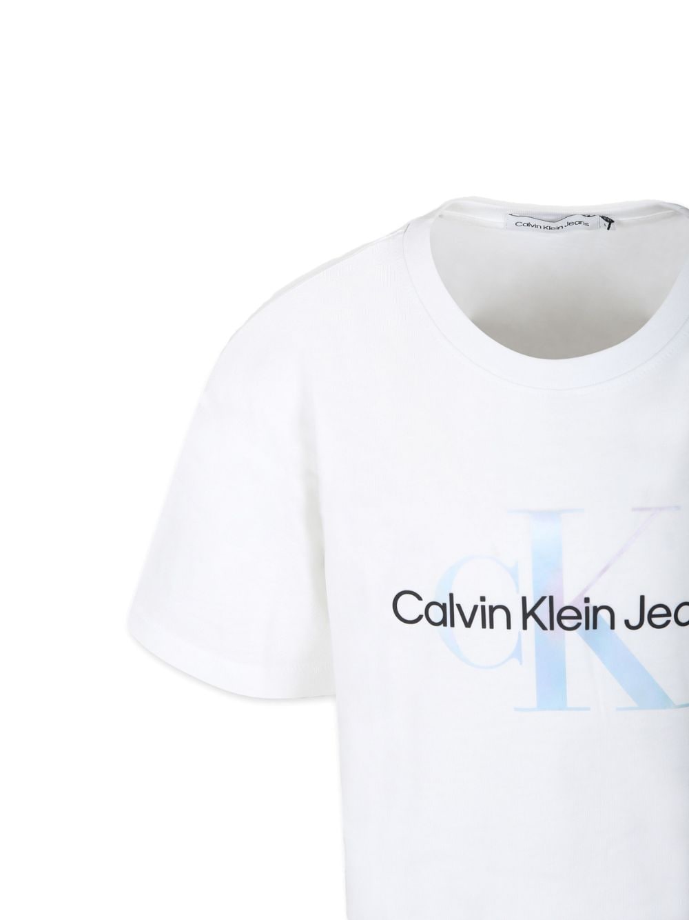 Shop Calvin Klein Logo-print Cotton T-shirt In White