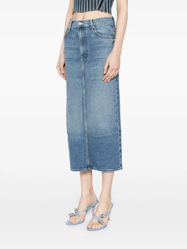 スカート R13 'Devon Side Slit' skirt (R13WD102D213A BARTERINDIGO) DEVON SIDE SLIT SKIRT - CLINTON BLUE – R13