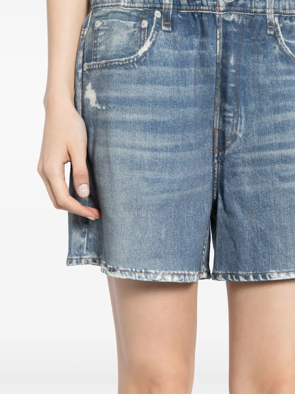 rag & bone Denim shorts Blauw