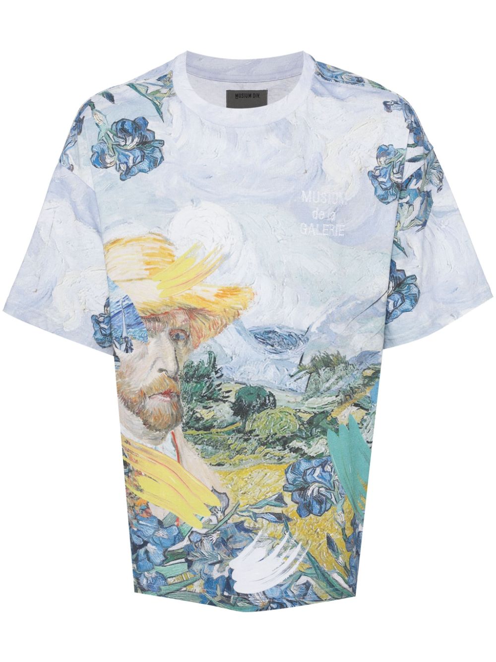 Musium Div. Van Gogh-print Cotton T-shirt In Blue