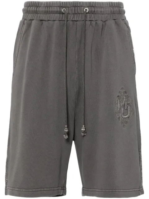 Musium Div. logo-embroidered cotton track shorts