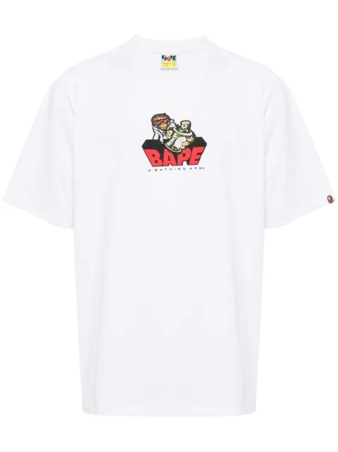 A BATHING APE® logo-print cotton T-shirt