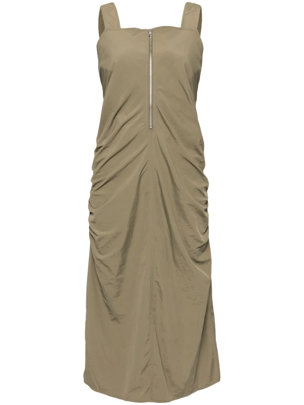 Tout A Coup Zip Fastening Draped Dress In Neutrals