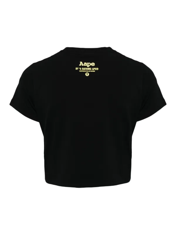 AAPE BY *A BATHING APE® クロップド Tシャツ | ブラック