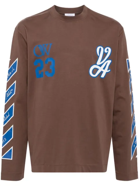 Off-White graphic-print long-sleeve T-shirt