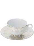 Christofle Malmaison Impériale tea cup and saucers (set of two) - White