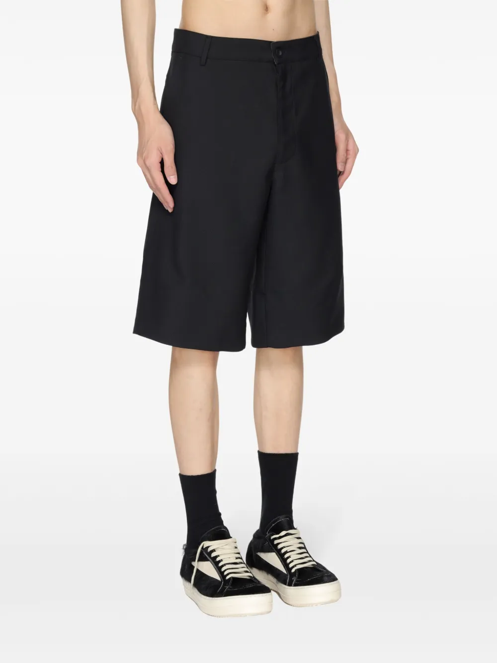 Gr10k Wool Tailored Shorts In 黑色