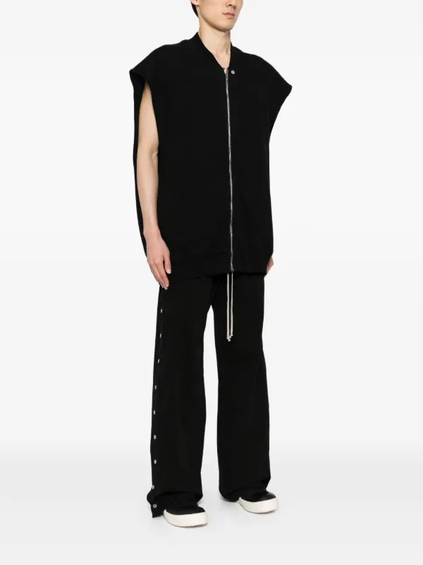 大人気! RICK OWENS DRKSHDW ジップ ノースリーブ ジャケット Rick Owens DRKSHDW ジップアップ ノースリーブジャケット